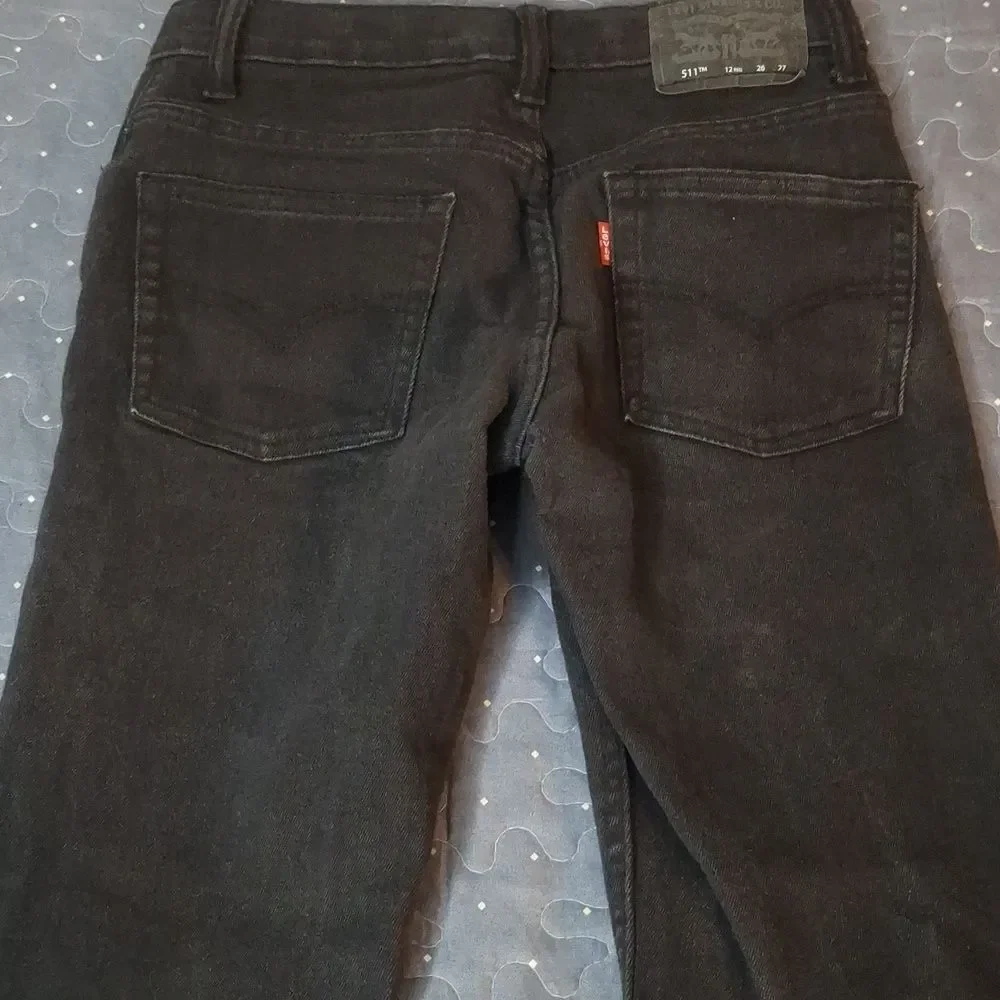Levi's 511 Slim Black Denim Jeans size 12R